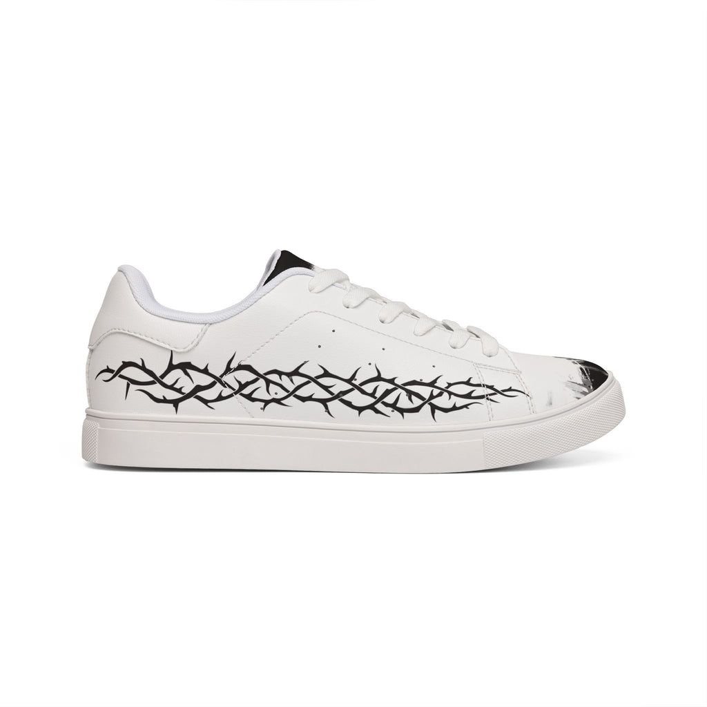 White Script Scripture Sneakers | Low-Top Leather Sneakers