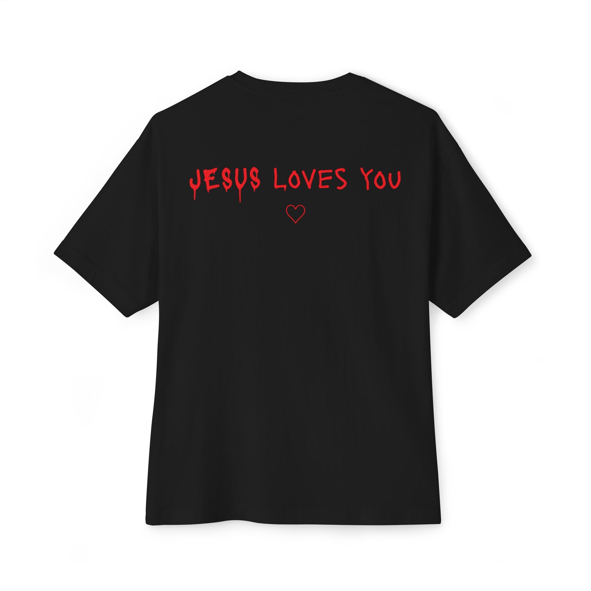 Jesus Loves You Oversized Tee — Jesus Crown of Thorns Graphic T-Shirt