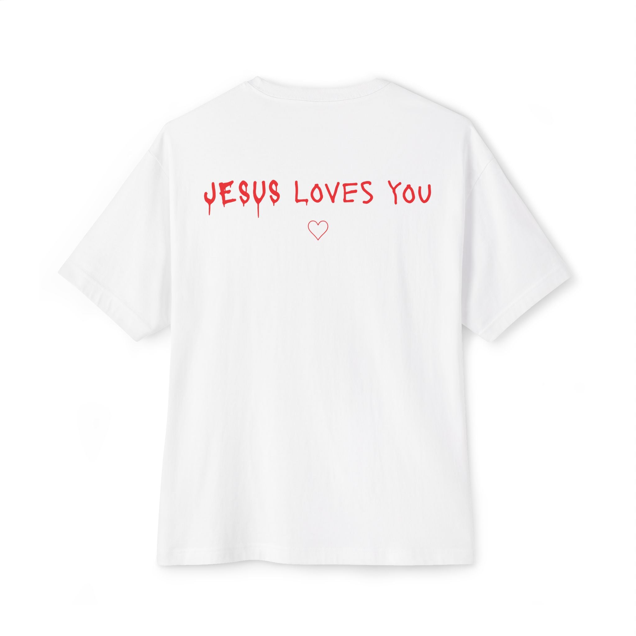 Jesus Loves You Oversized Tee — Jesus Crown of Thorns Graphic T-Shirt