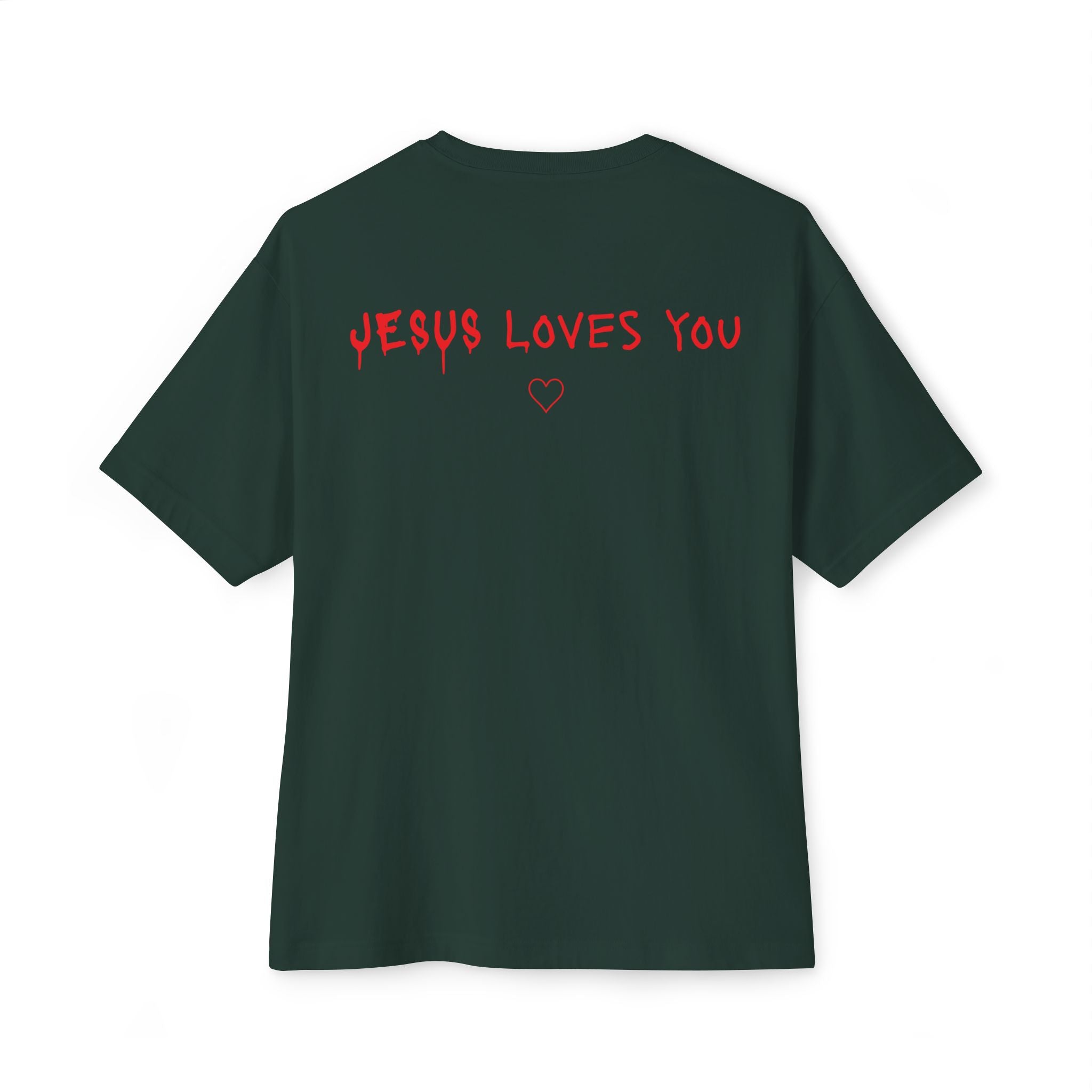 Jesus Loves You Oversized Tee — Jesus Crown of Thorns Graphic T-Shirt