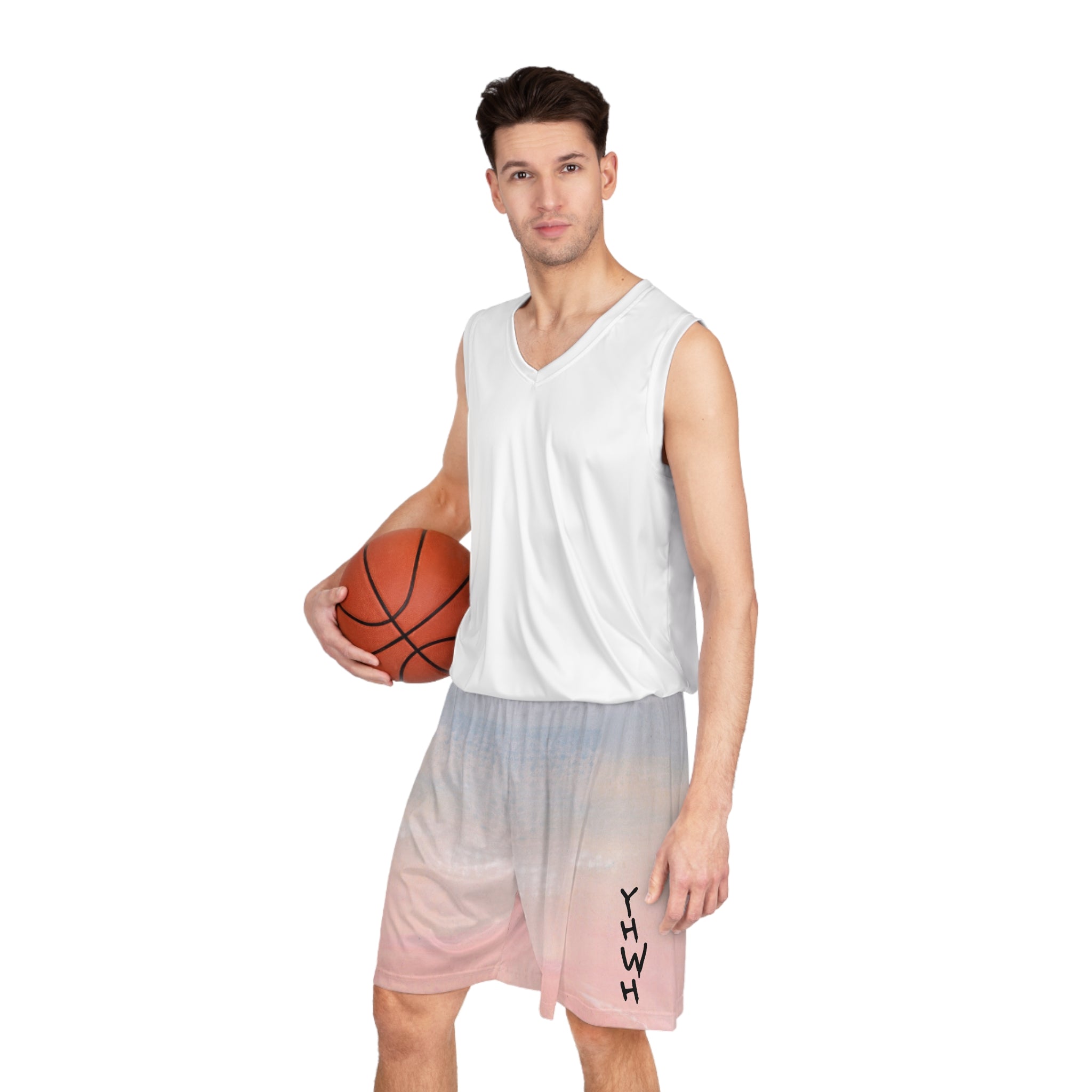 Gradient Cross Basketball Shorts – YHWH Script Athletic Swim/AOP