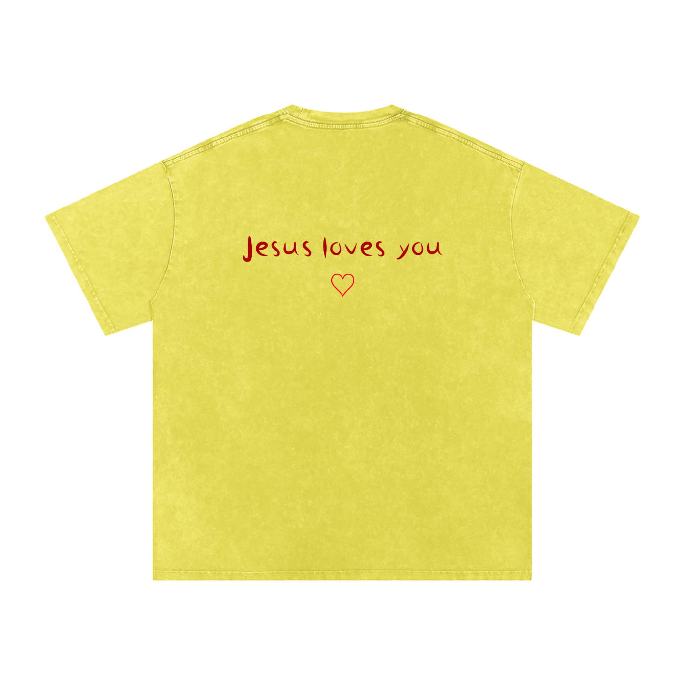 Jesus Loves You Snow Washed Oversized Cotton T-Shirt