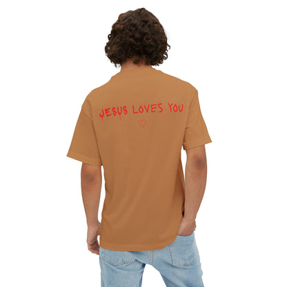 Jesus Portrait Tee — Crown of Thorns Graphic Boxy T‑Shirt