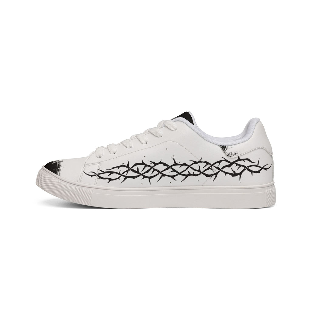 White Script Scripture Sneakers | Low-Top Leather Sneakers