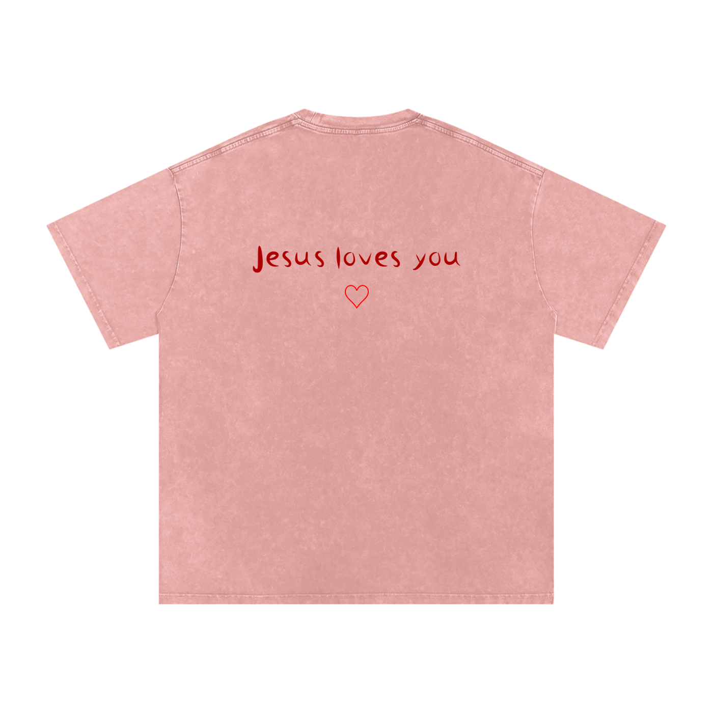 Jesus Loves You Snow Washed Oversized Cotton T-Shirt