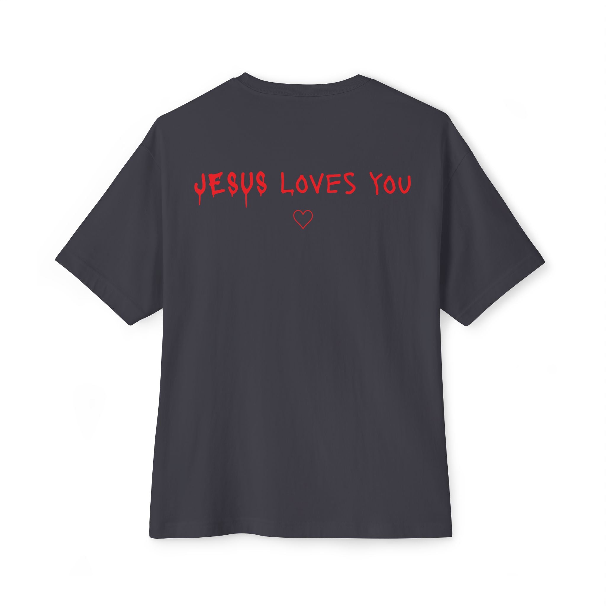 Jesus Loves You Oversized Tee — Jesus Crown of Thorns Graphic T-Shirt