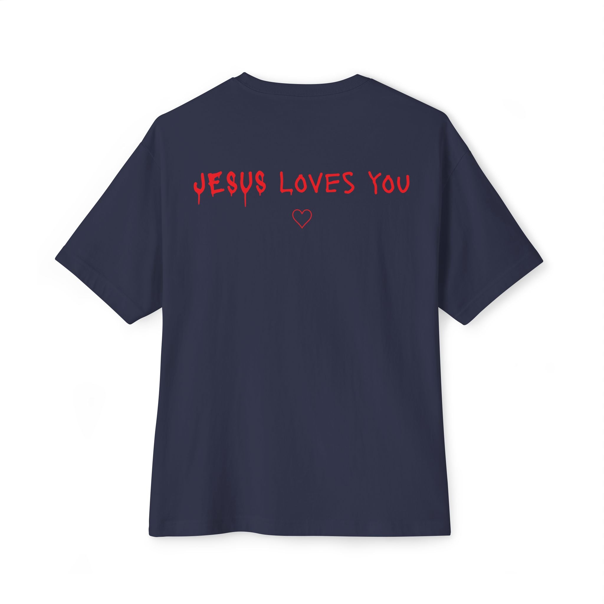 Jesus Loves You Oversized Tee — Jesus Crown of Thorns Graphic T-Shirt