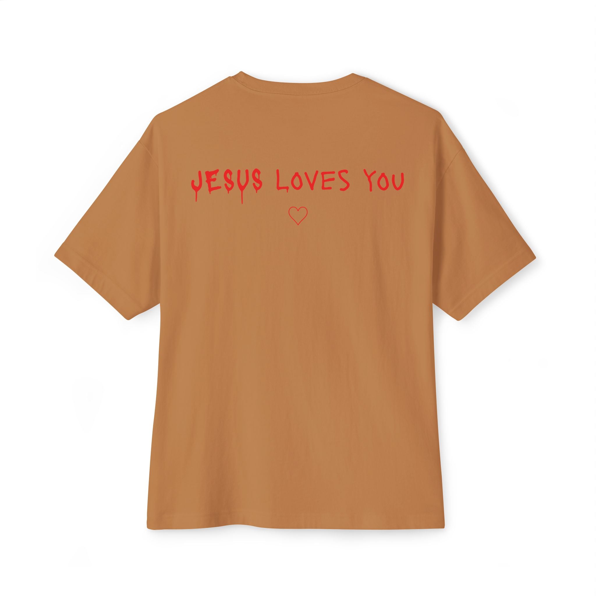 Jesus Loves You Oversized Tee — Jesus Crown of Thorns Graphic T-Shirt