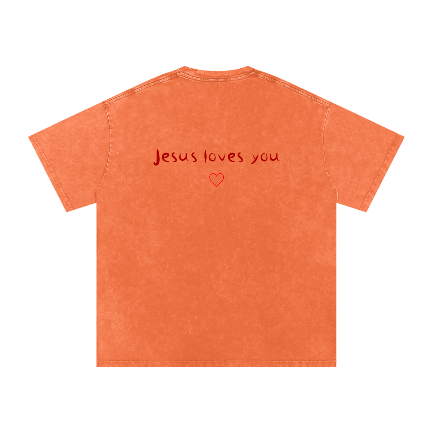 Jesus Loves You Snow Washed Oversized Cotton T-Shirt