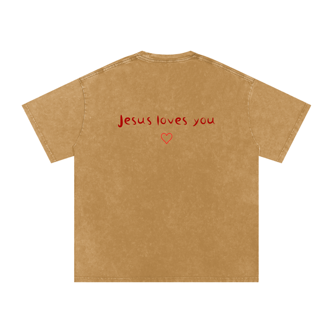 Jesus Loves You Snow Washed Oversized Cotton T-Shirt
